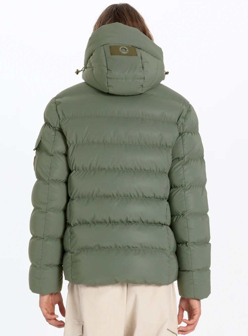 y0025　0923 Hooded matte jacquard jacket - quilted coat for men - point zero