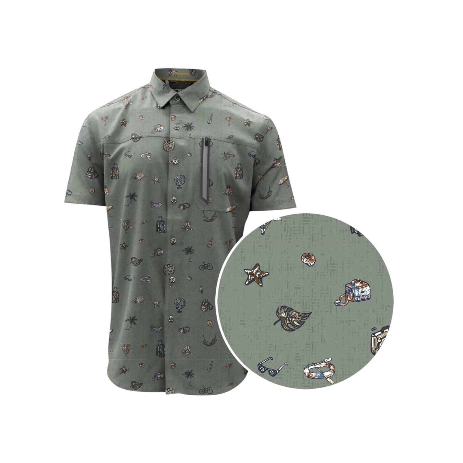 Chemise Point Zero pour hommes - Printed Shirt 4748