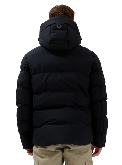 Manteau matelassé Puffer de Point Zero pour hommes, noir, vue de dos