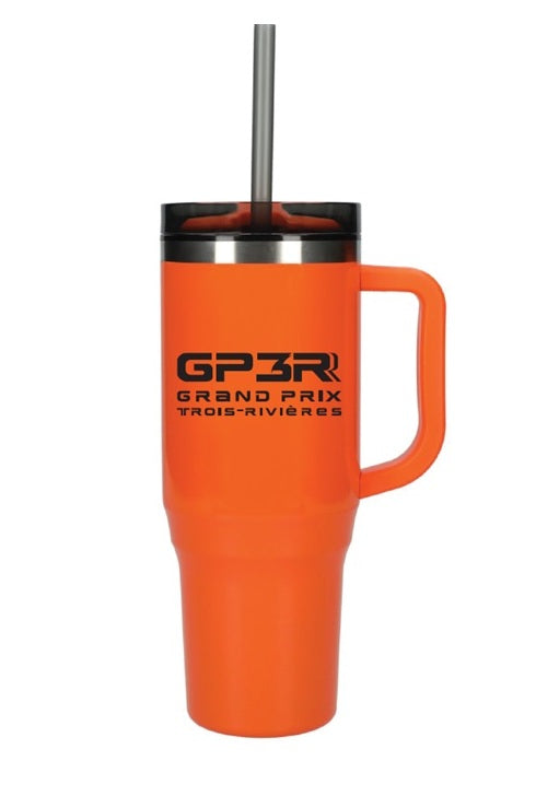 Insulated cup with straw GP3R - THOR