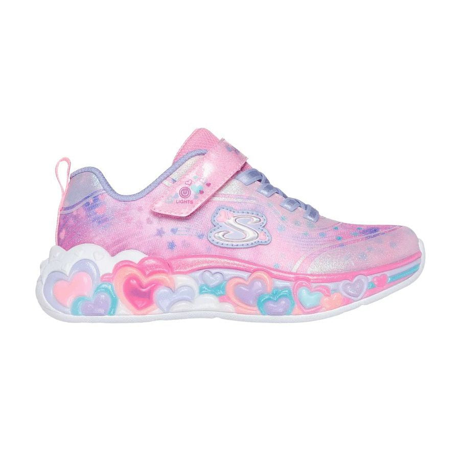 Girls' Skechers Light-Up Velcro Shoes - ETERNAL HEART LIGHTS