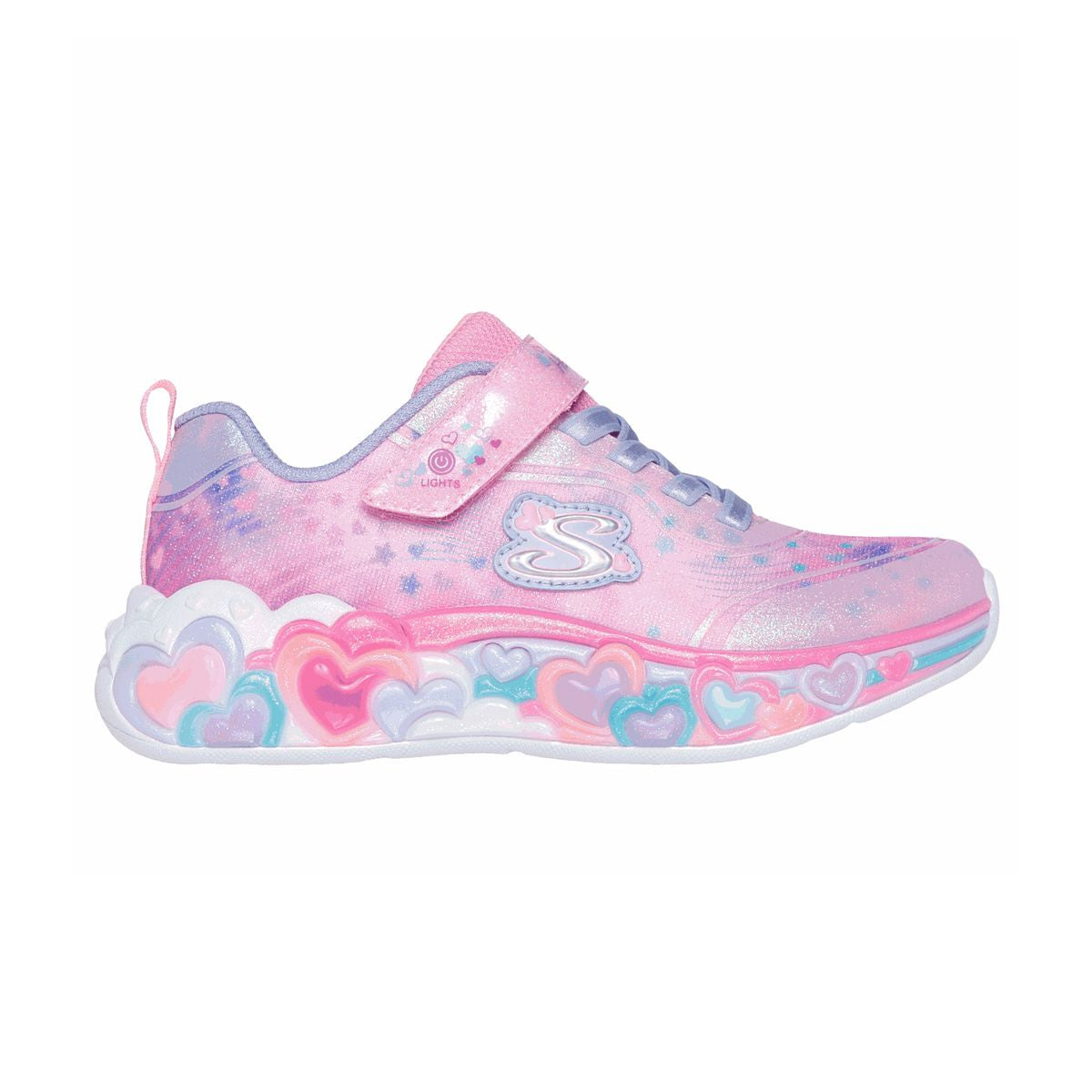 Souliers velcro lumineux Skechers filles - ETERNAL HEART LIGHTS