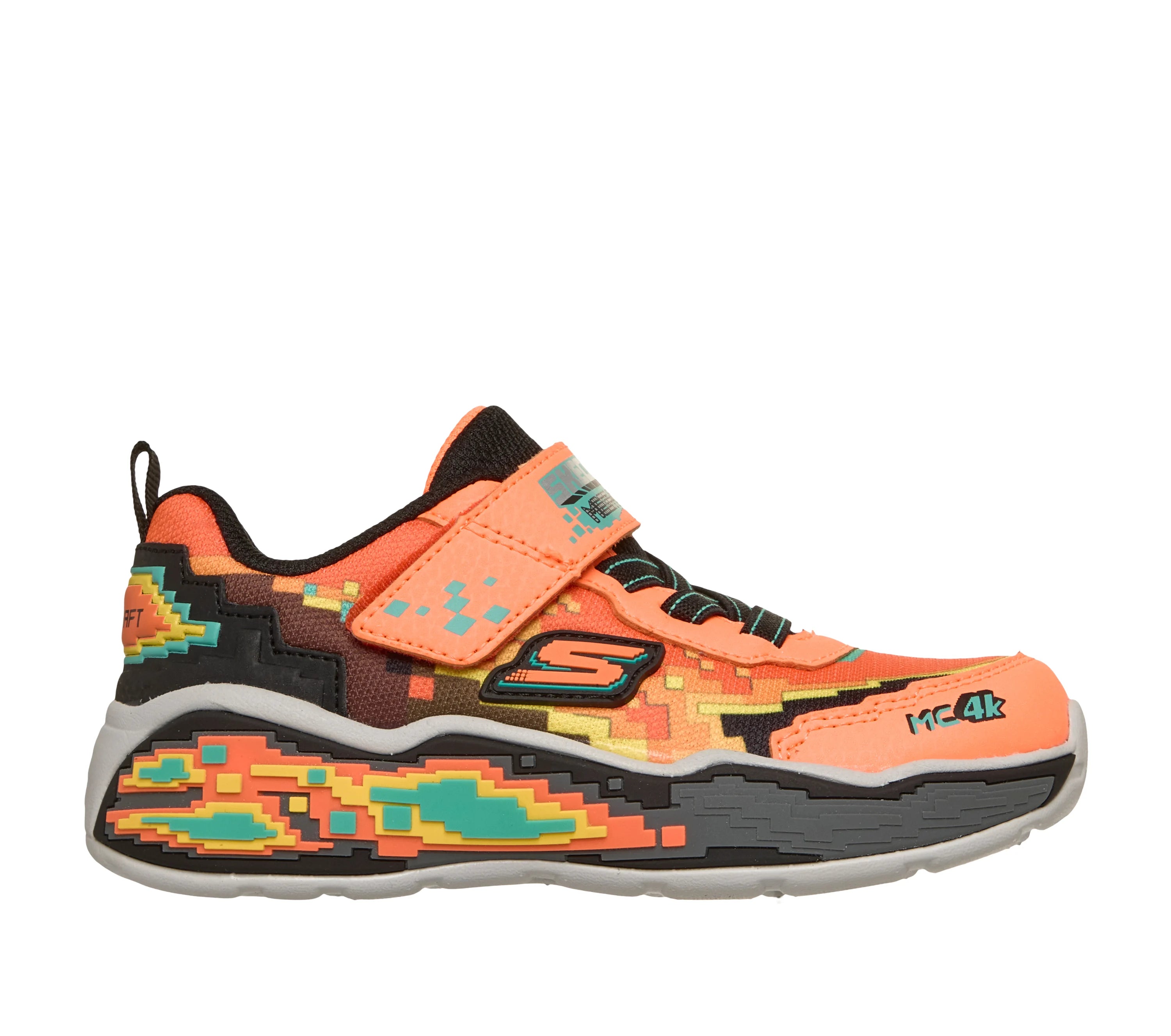 Souliers Skechers Mega-Craft 4K pour garçons avec fermeture velcro et semelle adhérente