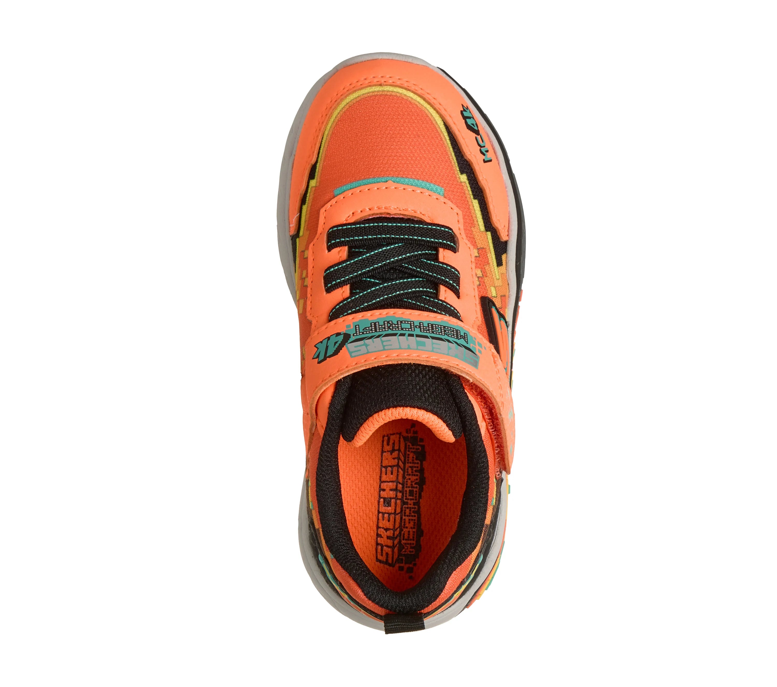 Souliers Skechers Mega-Craft 4K pour garçons avec fermeture velcro et semelle adhérente