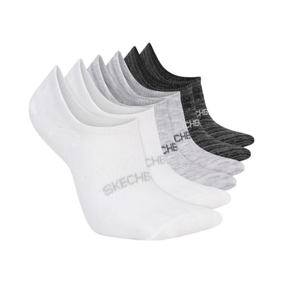Bas invisibles Skechers SK No Show pour femmes paquet de 5 avec maintien antidérapant