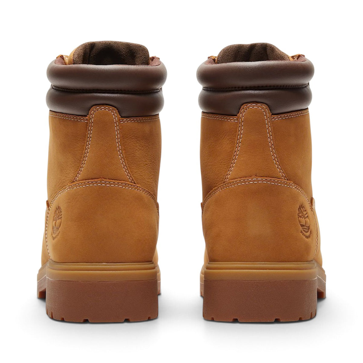 Paire de bottes Timberland Auburn Falls tan pour hommes, vue de dos avec col rembourré