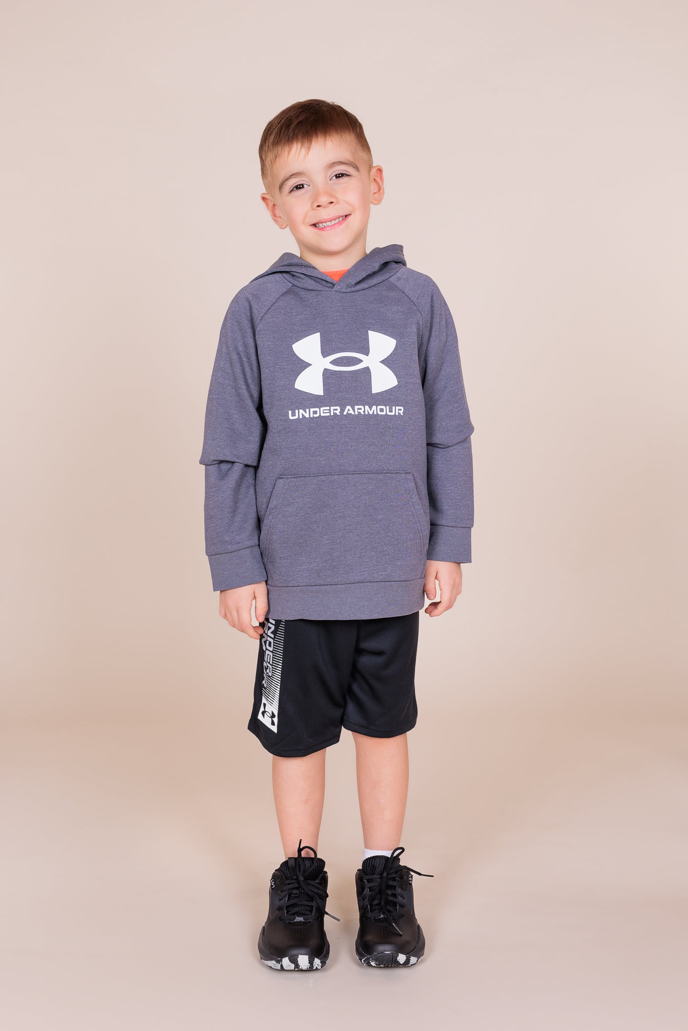 Hoodie for boys (Junior) Under Armor - UA RIVAL BIG LOGO