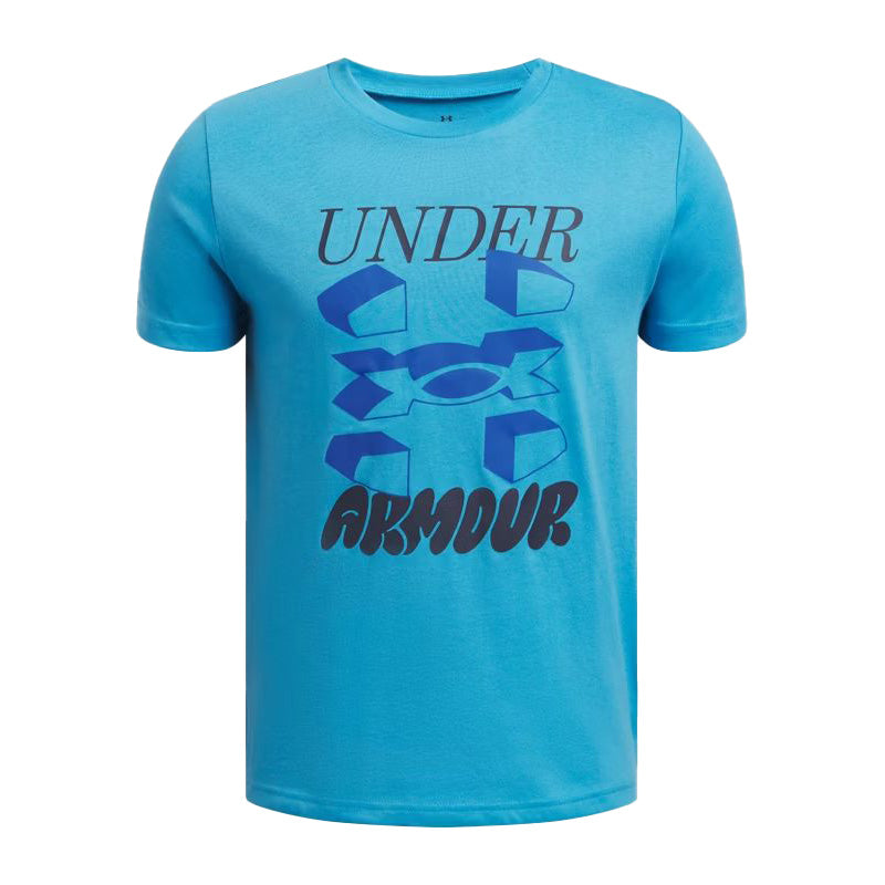 T-shirt pour garçons (Junior) Under Armour - UA B SPLIT BIG LOGO SS
