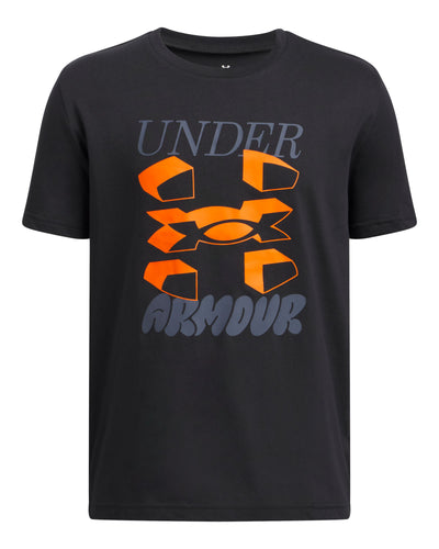T-shirt pour garçons (Junior) Under Armour - UA B SPLIT BIG LOGO SS