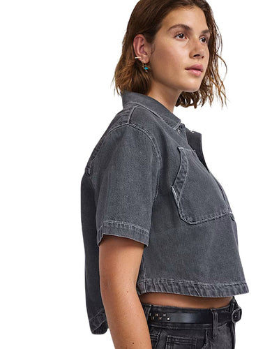 Chemise VANS Femmes - NATALIE DENIM BOXY BUTTON