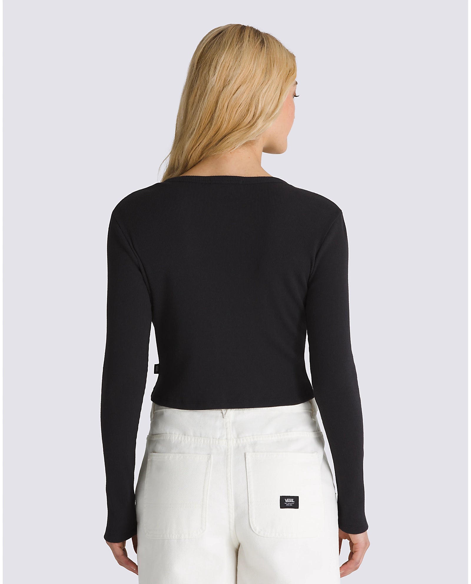 W DREW RIB LS TOP - Chandail court à manches longues pour femmes - Vans
