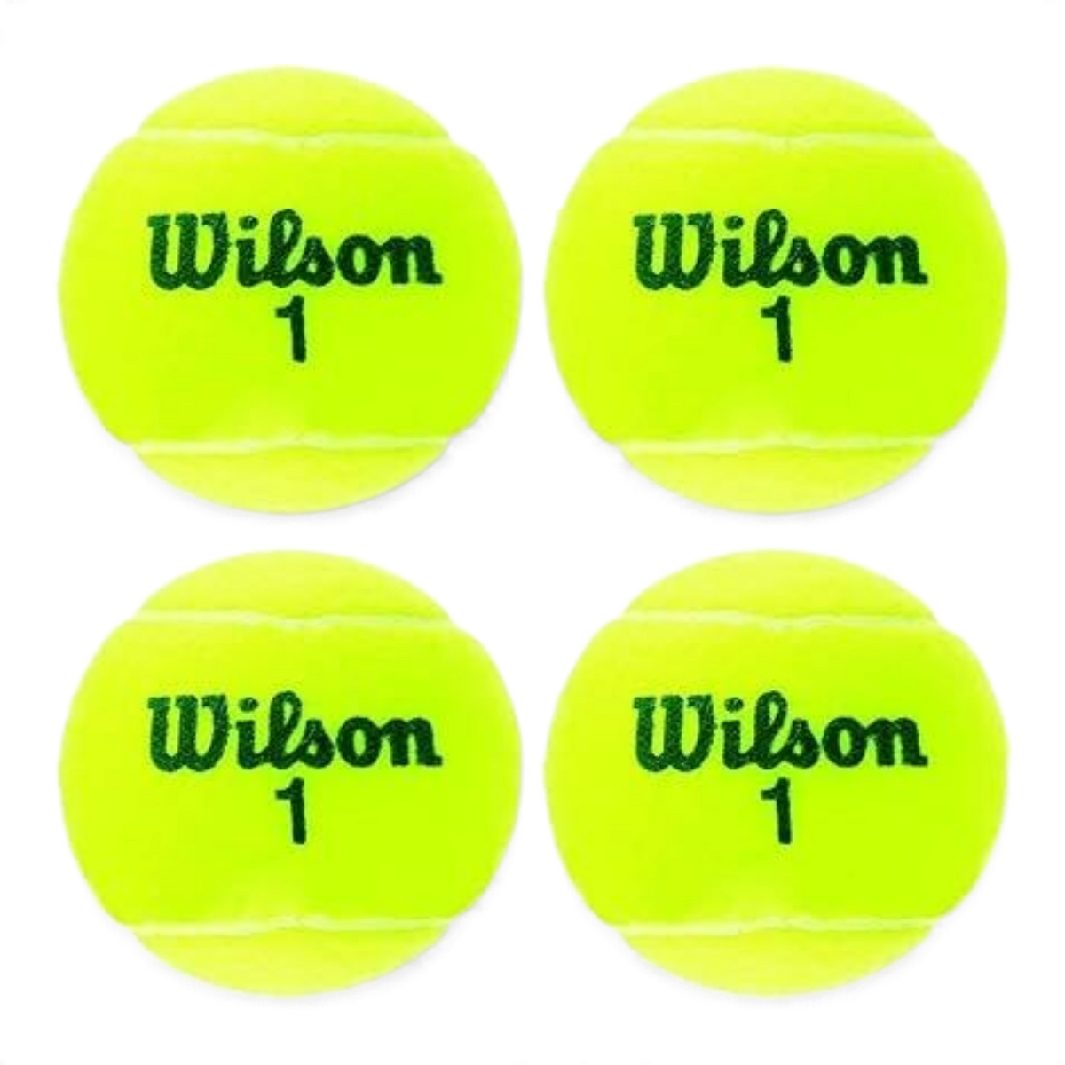 Boîte de 4 balles de tennis Wilson Championship Extra Duty jaunes pour surfaces dures